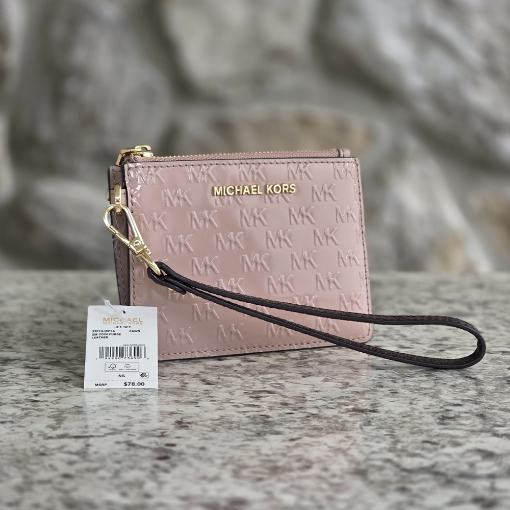 Michael Kors Jet Set Logo Coin Purse Wallet